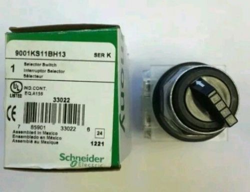 NEW SQUARE D 9001KS11BH13 SER K 2-POSITION SELECTOR SWITCH D512759