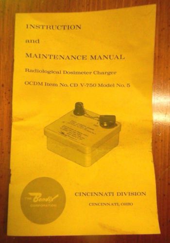 BENDIX OCDM CDV-750 Model No. 5 Instruction and Maintenance Manual