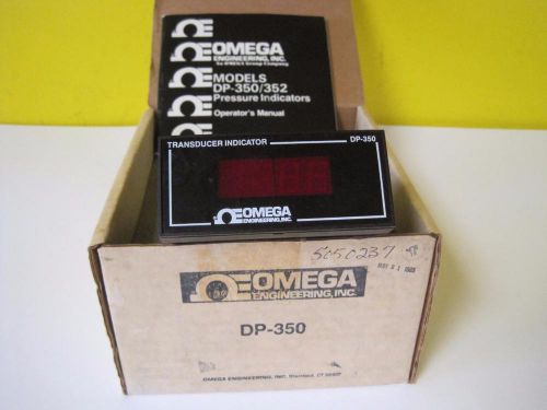 Omega engineering transducer indicator model dp-350 115v with manual/box used for sale