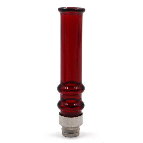 510 Thread Atomizer Tank Vapor Steel Long Direct Glass Mouthpiece Drip Tip RED