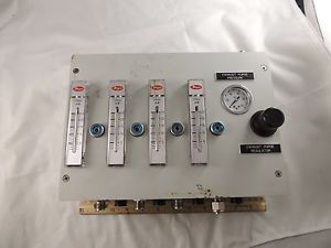 Control box 4 autoflow fs5904cv switches 4 dwyer rma-22 flow valves usg gauge for sale