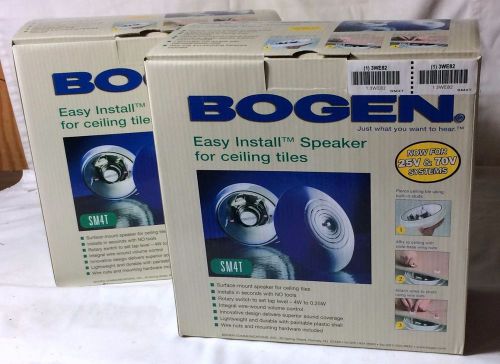 Lot of (2) NIOB Bogen Communications #SM4T Surface Mount Sound System Speakers