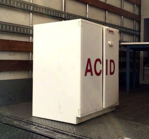 ACID CABINET SCIMATCO SC5030 SC 5030 FLOOR PLAST-A-CAB HDPE like N E W lockable