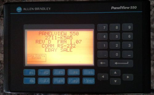 Allen bradley panelview 550 2711-k5a5 ser b rev d frn 1.07 tested hmi keypad for sale