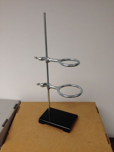 Lab Ring Stand Steel  4x6 w/ 3&#034;&amp; 4&#034;, United Scientific Supplies