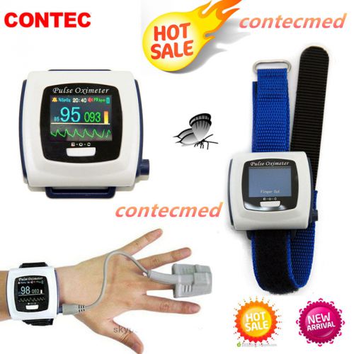 CMS50F Digital Colour Wrist Fingertip Pulse Oximeter,SPO2 PR,USB Software CONTE