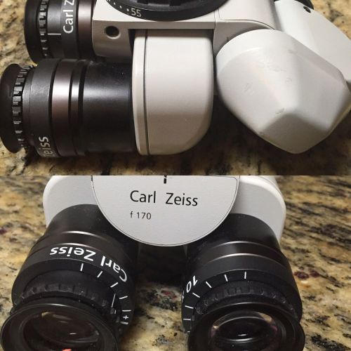 ZEISS OPMI SURGICAL MICROSCOPE 0-180 BINOCULARS f=170 T* with 10X eye piece