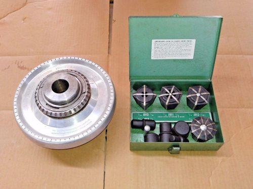 JACOBS RUBBER FLEX COLLET CHUCK D1-6 MOUNT W/SET COLLETS 1/16&#034; TO 5/8&#034; DIA.