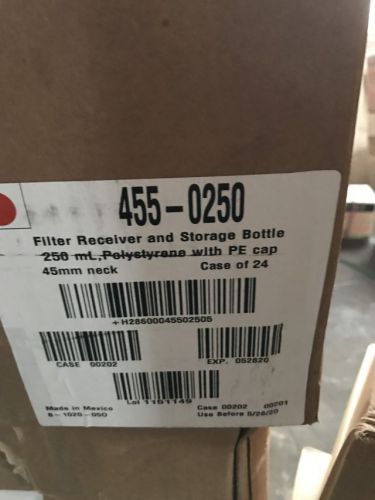 24-NALGENE FILTER RECEIVER AND STORAGE BOTTLE 455-0250 BRAND NEW IN BOX