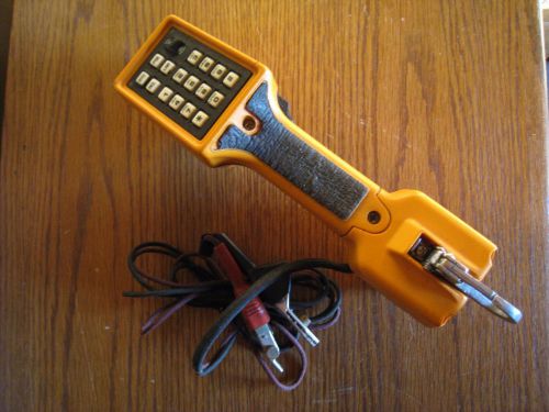 HARRIS FLUKE TS 22A DATA SAFE YELLOW ORANGE WITH SPEAKERPHONE LINEMAN TELEPHONE