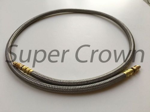 High pressure flexible stainless mesh surround lube hose bijur 6mm x 39.4&#034; showa for sale