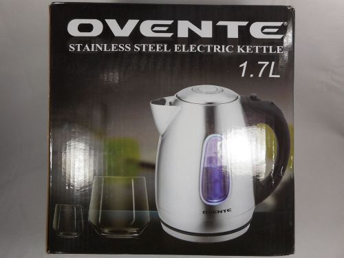 Ovente Stainless Steel Electric Kettle, 1.7L, KS96S, Open Box, Tea,Water,Coffee