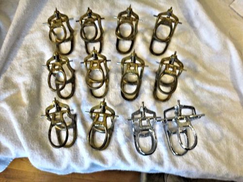 USED LOT #2 - 12 FIXED SPRING ARTICULATORS - 10 APEX 2 BRASS &amp; 2 KEYSTONE CHROME