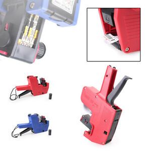 1 x 8 Digits Price Tag Gun Labeler Including Ink Roller Red Blue MX-5500 EOS