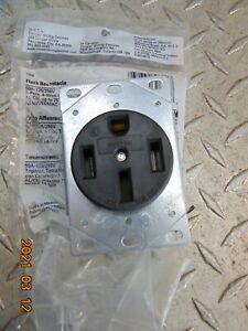 COOPER 1258 FLUSH MOUNT RECEPTACLE 3P 4W 50A 125/250V *FREE SHIPPING*