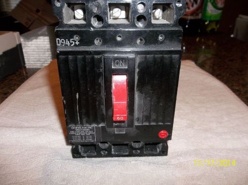GE THED 136060 3 pole 60 amp 600 volt circuit breaker