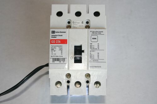 Cutler hammer  gd3070  circuit breaker   with 24v dc shunt trip for sale