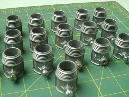 Neer 1/2 emt set screw conduit connector 1/2 mnpt (qty 19) #56766 for sale