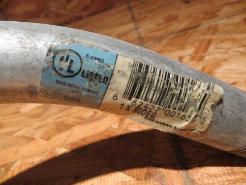 Galvanized steel rigid 90? elbow, 1-1/4&#034; trade size, e-23862 lot of 14 for sale