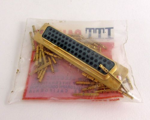 ITT Cannon DDSM-50S-NM-1-A115 D-Sub Connector w/ Gold Crimp Socket Contacts