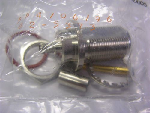 2 amphenol rf 082-5373 50 ohm crimp bulkhead jack n connectors for sale