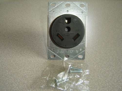 Pass &amp; seymour 3830 travel trailer rv flush mount str. blade receptacle 30a 125v for sale