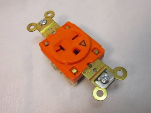 NEW NIB Hubbell IG5461 AC Receptacle NEMA 6-15/20 Female Orange Isolated Ground