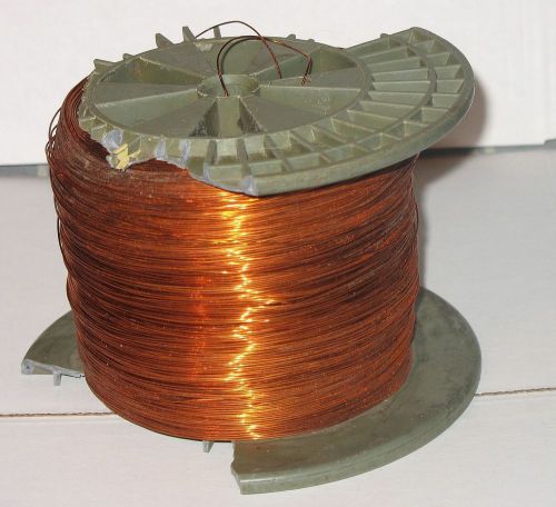 Copper magnet wire 24 awg, 3.25 pounds, enameled, broken plastic reel for sale