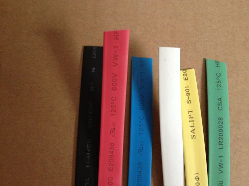 Six Colors 7mm Heat Shrinkable Tube Shrink Tubing 1meter