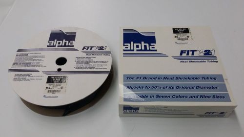 50&#039; Alpha Fit221-3/4&#034; Black Heat Shrink Tubing 2:1 Shrink Ratio MIL-DTL-23053/5C