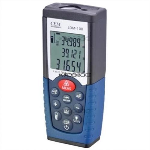 50M MEASURE CEM LDM-100 RANGE FINDER DIGITAL LASER DISTANCE METER VOLUME TESTER