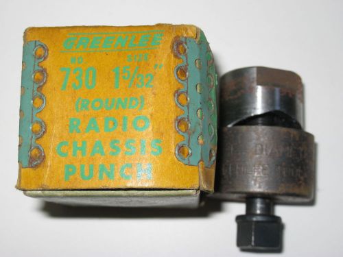 GREENLEE 1  5/32&#034; ROUND RADIO CHASSIS PUNCH