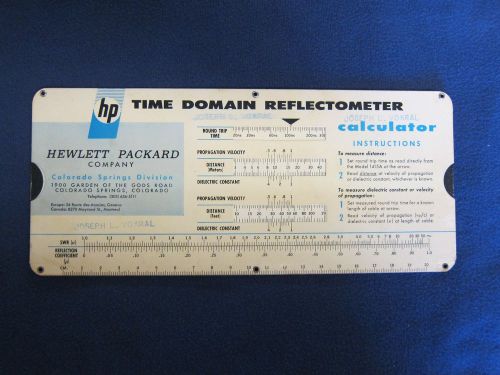 HP Time Domain Reflectometer Slide Rule