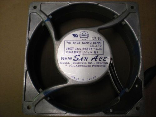 Sanyo Denki Model 109S072UL Fan - 4-1/4&#034; Diameter Blades - 230VAC - #1