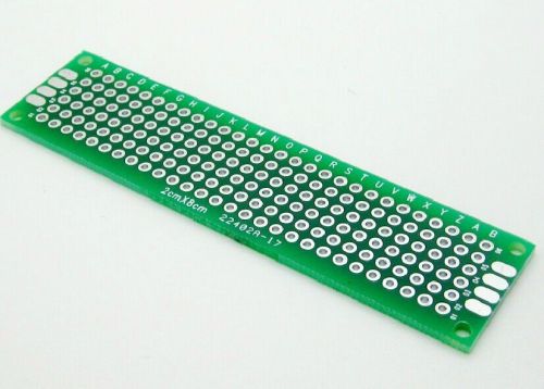 100PCS Double Side Prototype PCB Bread board Tinned Universal 2x8 20mmx80mm FR4