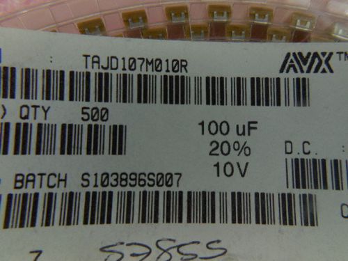 500 pcs avx  tajd107m010r for sale