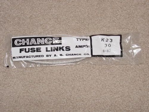 A. b. chance (now hubbell) fuse link type k k23 30 amps 8-87 older stock - new for sale