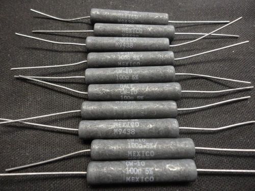 NOS 10PCS DALE 100 OHM-10W-1% CW-10 W.W. RESISTOR