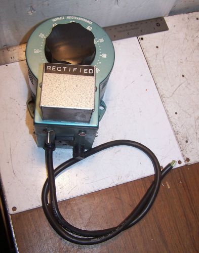 STACO 122-0003 VARIABLE AUTOTRANSFORMER 0-100