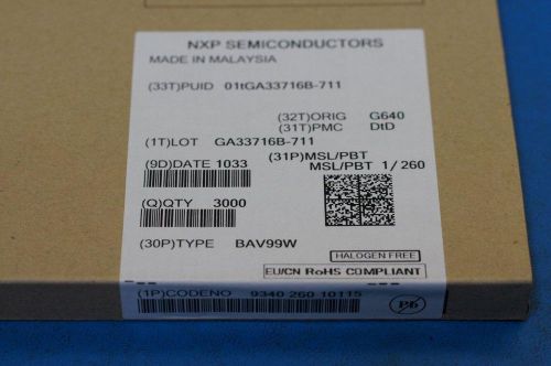 BAV99W NXP DIODE FULL REEL OF 3000 pcs / BAV99W,115