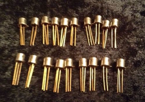 Lot of 19 2N2222A Transistors Gold Leads