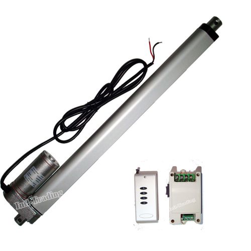 14&#034; Stroke Heavy Duty Linear Actuator&amp;Wireless Remote 12V DC 220 Pound Max Lift