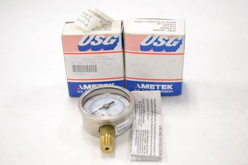 LOT 2 AMETEK USG MIX 165282 162988 0-30PSI 0-100PSI 2IN PRESSURE GAUGE B306681