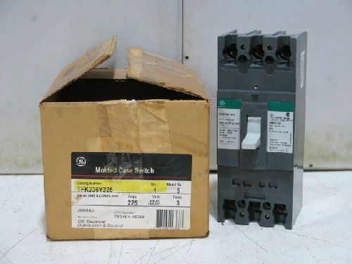 G.E. TFK236Y225 CIRCUIT BREAKER, 225 AMP, 3-POLES, 600VAC/250VDC