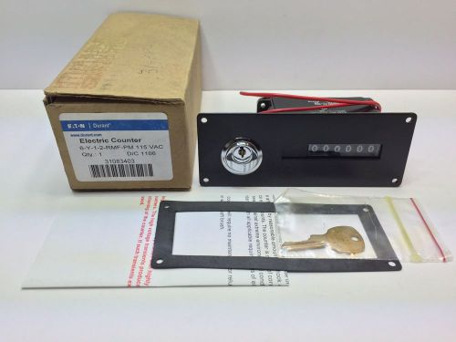 NEW! DURANT / EATON 6 DIGIT KEYED ELECTRIC COUNTER 6-Y-1-2-RMF-PMU 6Y12RMFPMU