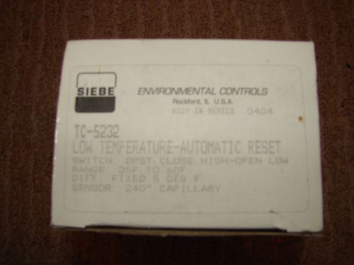 SIEBE LOW TEMEPERATURE AUTOMATIC RESET TC-5232 ** NEW *