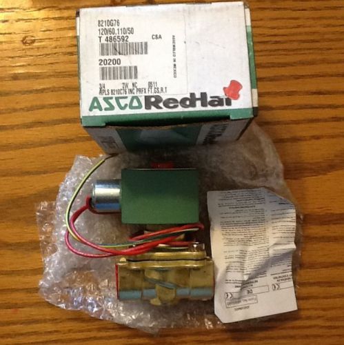 NEW ASCO REDHAT SOLENOID VALVE 8210G76 3/4&#034;