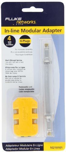 Fluke networks 10210101 4-wire in-line modular adapter with k-plug for sale