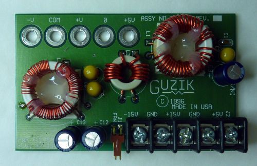 GUZIK ASY NO 302350 POWER SUPPLY NOISE FILTER ASSEMBLY UNIT +5V, +/- 15V