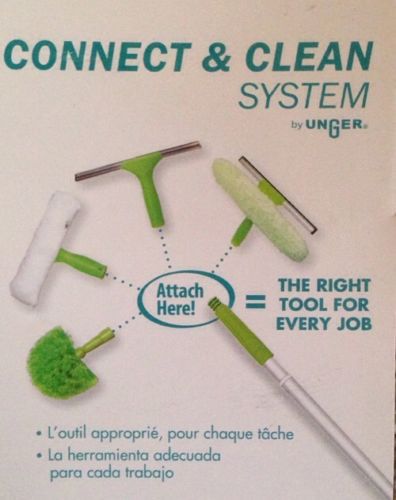 2 NIB 961820 UNGER INDUSTRIAL &#034;TOTAL REACH&#034; PLASTIC WINDOW SQUEEGEES 12in